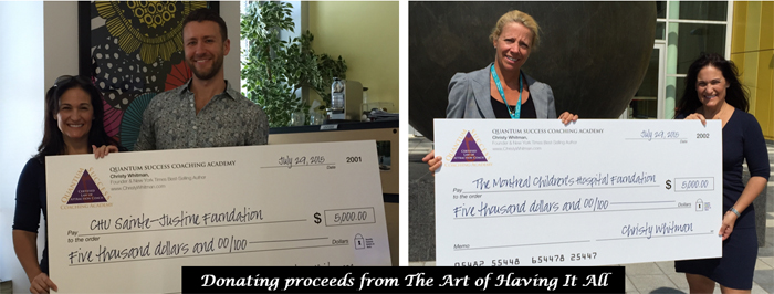 Donating Proceeds from The Art of Having It All